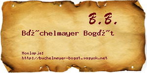 Büchelmayer Bogát névjegykártya